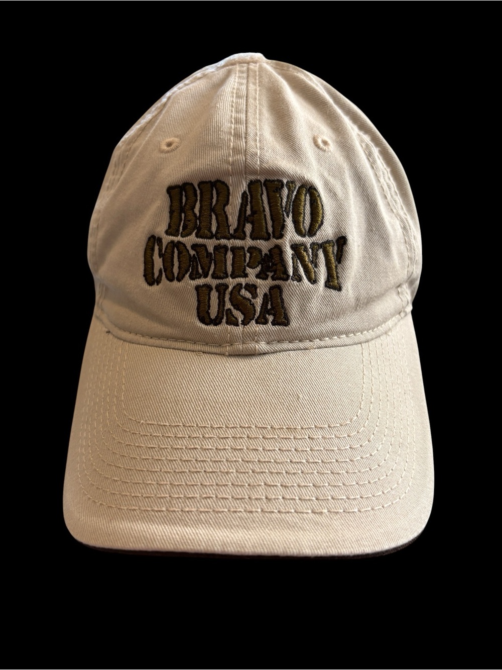 Bravo Company USA Embroidered Tan Baseball Cap